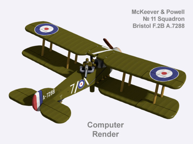 Bristol F.2B A.7288 (full color) in Natural Full Color Nylon 12 (MJF)