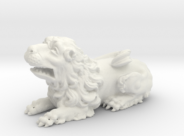 Lion V01 in White Natural Versatile Plastic