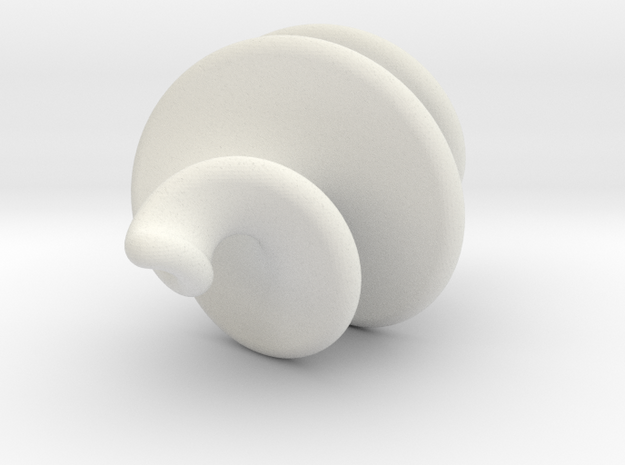 Spiral Ornament Variation in White Natural Versatile Plastic