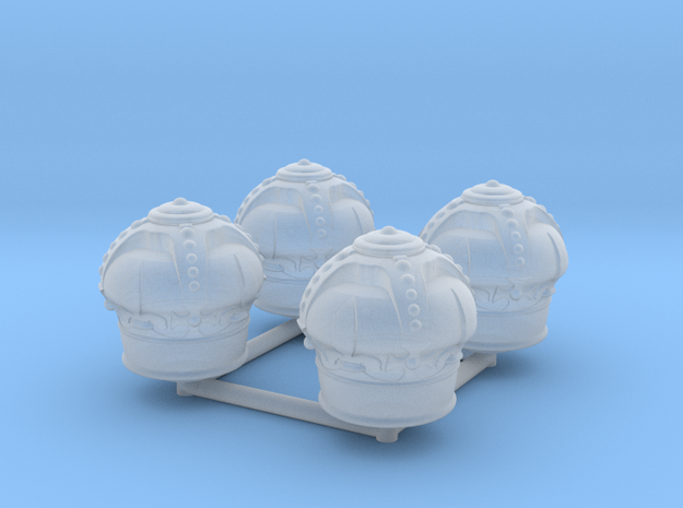 Crown Gas Globe_O (Set of 4) in Tan Fine Detail Plastic