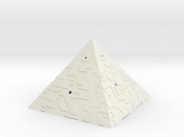 Borg Pyramid - Hollow in White Natural Versatile Plastic
