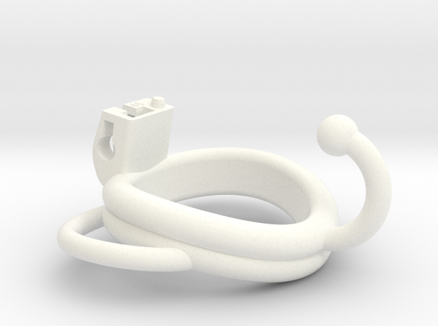 Cherry Keeper Ring G2 - 46mm Dbl Ball Hook Handles in White Processed Versatile Plastic