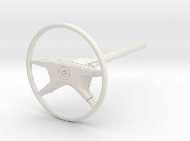VW Thing Steering Wheel in White Natural Versatile Plastic: 1:10