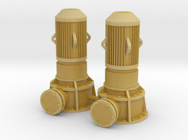 HO Vertical Pump 2pc in Tan Fine Detail Plastic