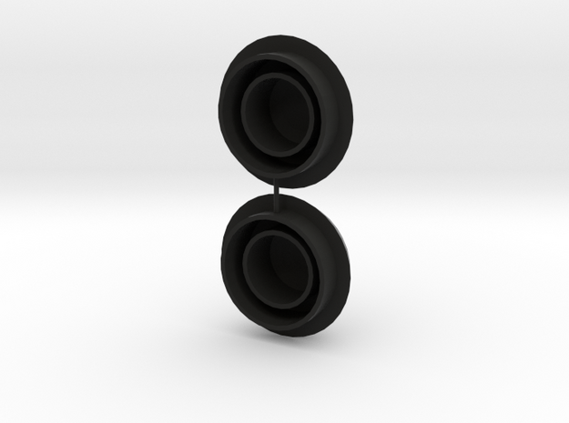 Wiper Cap Pair in Black Smooth Versatile Plastic