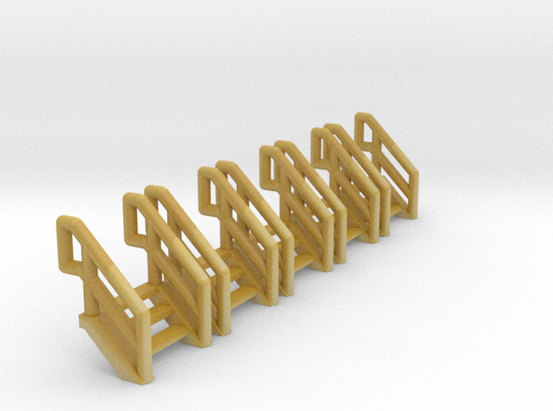 Z Scale Industrial Stairs 3 (5pc) in Tan Fine Detail Plastic