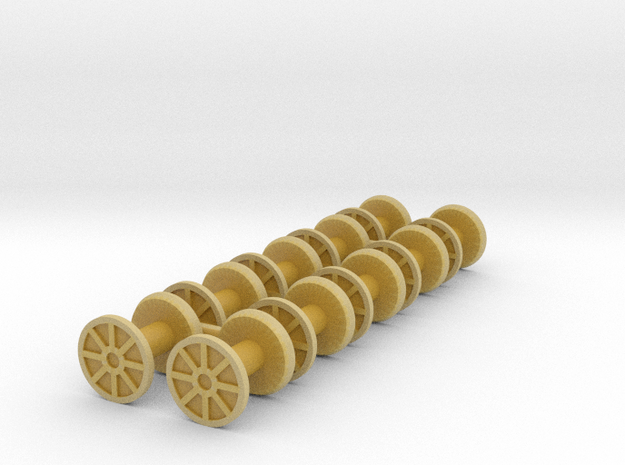 N Scale 10x Cable Reel S empty in Tan Fine Detail Plastic