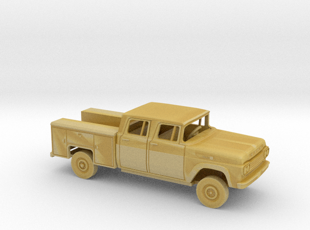 1/87 1959 Ford F-Series CrewCab Utillity Bed Kit in Tan Fine Detail Plastic