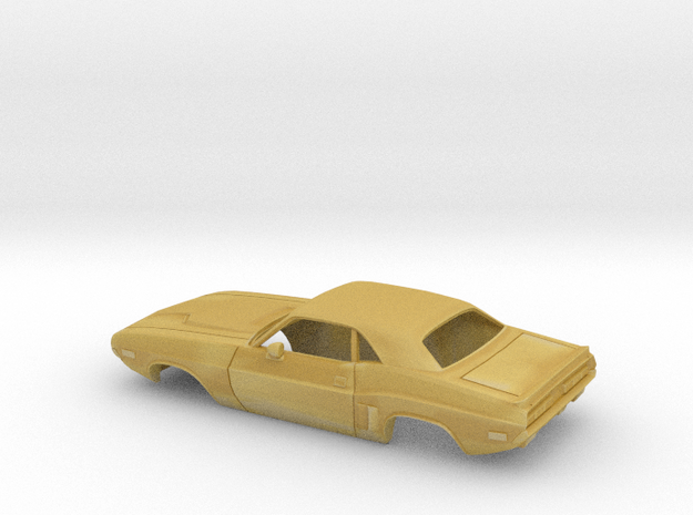 38.1 mm Wheelbase 1971 Dodge Challenger Shell in Tan Fine Detail Plastic