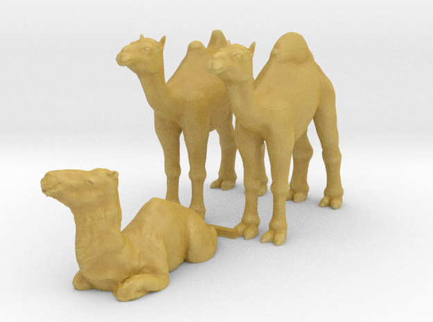 S Scale Camels in Tan Fine Detail Plastic