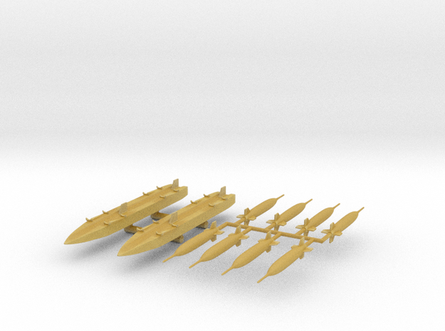1/72 M/71 Bombs and Rack for Viggen in Tan Fine Detail Plastic
