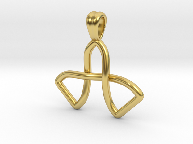 Two bells knot in Polished Brass