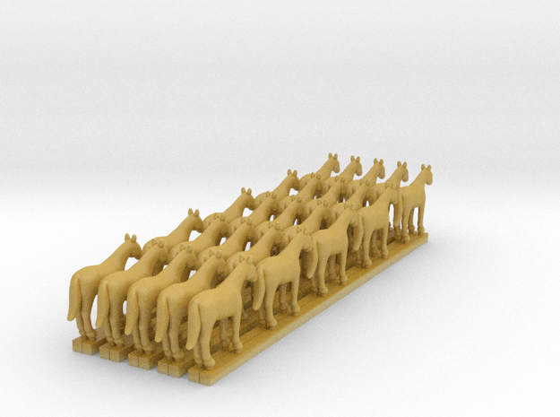 Horses - Set of 25 - Zscale in Tan Fine Detail Plastic