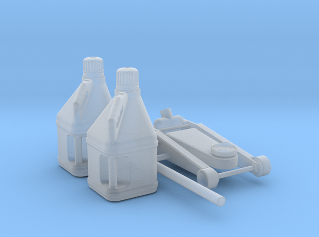 floor jack & 2x fuel jugs 1/24 in Tan Fine Detail Plastic