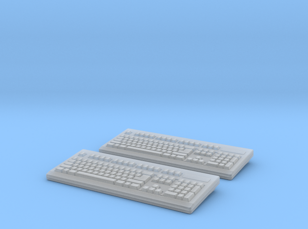 Computer Keyboard 01. 1:12 Scale in Tan Fine Detail Plastic