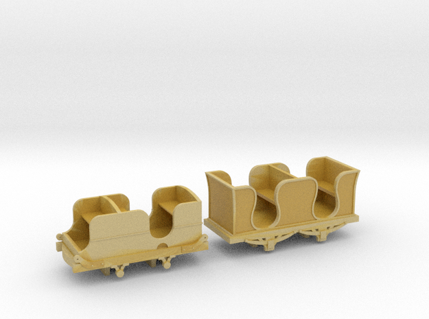 Dinorwic yellow coaches 009 in Tan Fine Detail Plastic