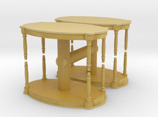 Antique Table (x4) 1/87 in Tan Fine Detail Plastic