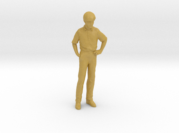 1/87 HO Scale Man Figure Spectator in Summer or in in Tan Fine Detail Plastic