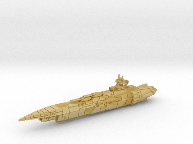 EDF Missile Battleship / 10cm - 4in in Tan Fine Detail Plastic