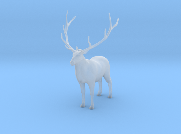 Plastic Male Elk v1 1:64-S 25mm in Clear Ultra Fine Detail Plastic