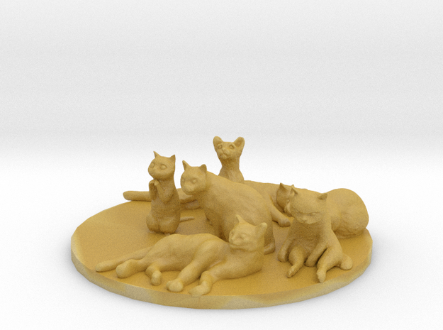1/87 Cats Different Poses Collection in Tan Fine Detail Plastic