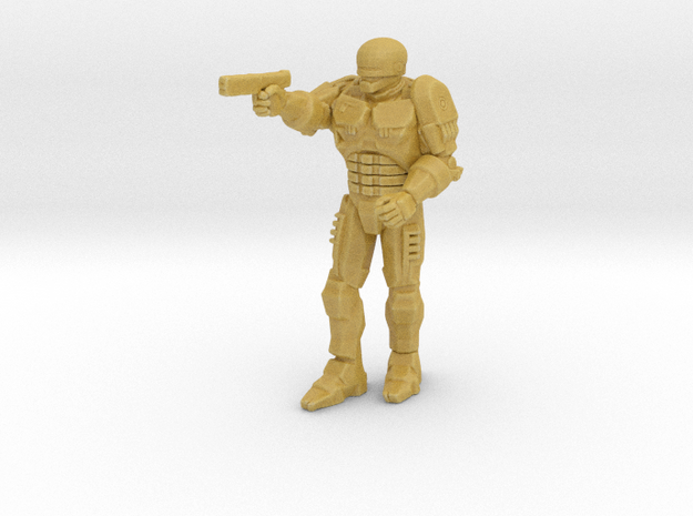 Robocop 1/60 miniature for scifi boardgame and rpg in Tan Fine Detail Plastic