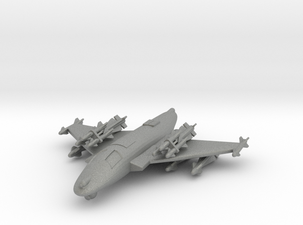 285 Scale Federation F-101C Voodoo Heavy Fighter in Gray PA12