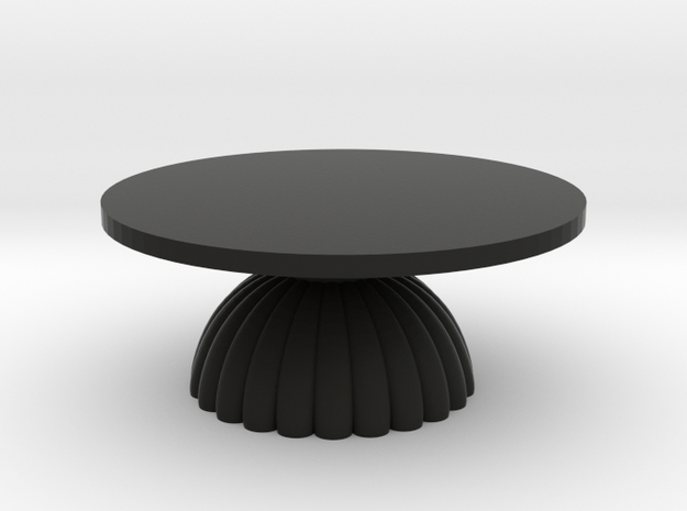 Dollhouse Fluted Coffee Table in Black Natural Versatile Plastic