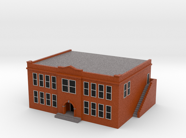 Bedford Old School House - Zscale in Natural Full Color Sandstone