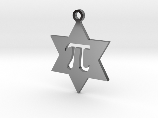 Star of David / Pi... 29mm wide, 2mm thick all in Fine Detail Polished Silver