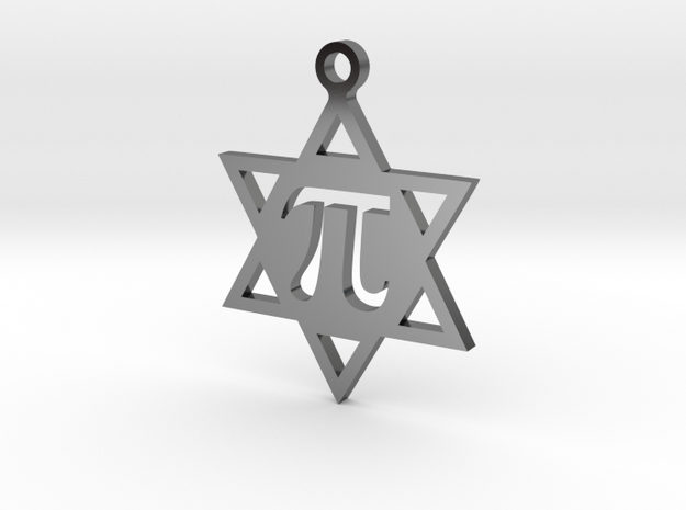 Star of David / Pi... 29mm wide, 2mm thick all in Fine Detail Polished Silver