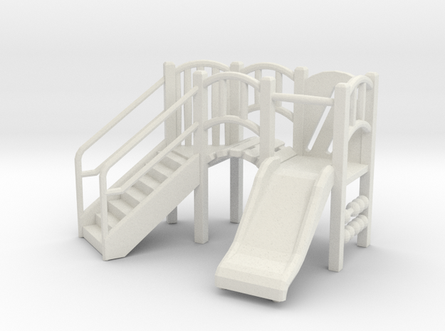 Playground Equipment 01. 1:24 Scale in White Natural Versatile Plastic