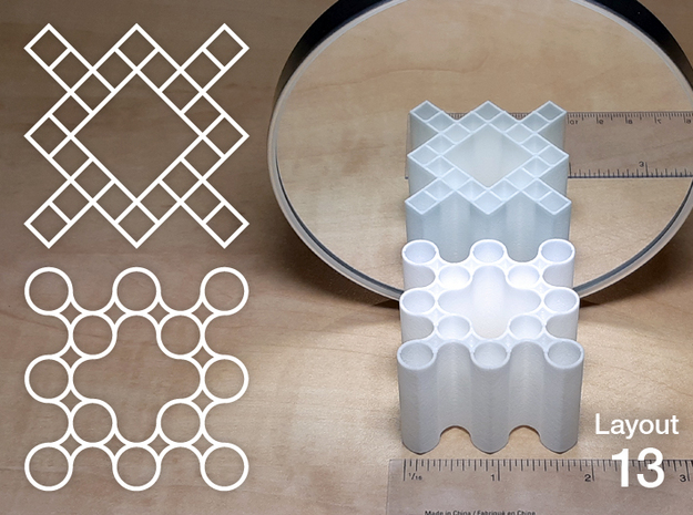 Improved Ambiguous Cylinder Illusion (Layout 13) in White Natural Versatile Plastic