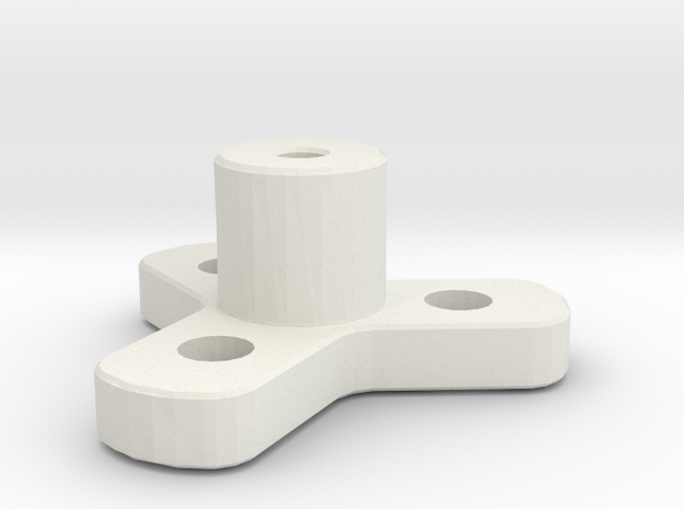 Wheel Mount in White Natural Versatile Plastic