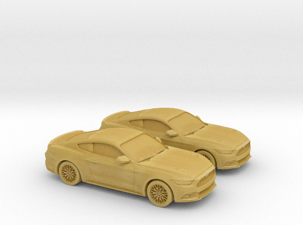 1/148 2X 2015 Ford Mustang GT in Tan Fine Detail Plastic