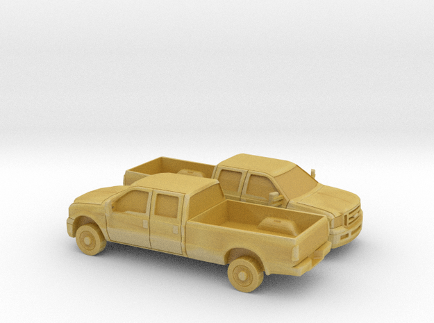 1-160 2X 2005 Ford F 350  Crew Cab Long Bed in Tan Fine Detail Plastic