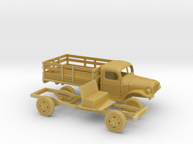 1/87 1945-50 Dodge Power Wagon Stake Bed in Tan Fine Detail Plastic