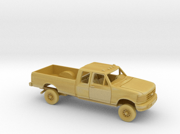 1/87 1992-96 Ford F Series Ext Cab Long Bed Kit in Tan Fine Detail Plastic