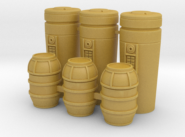 1:72 SW Cargo Cylinders Set in Tan Fine Detail Plastic