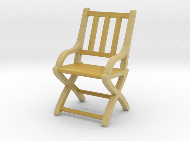 1:64 Slatted Civil War Chair in Tan Fine Detail Plastic