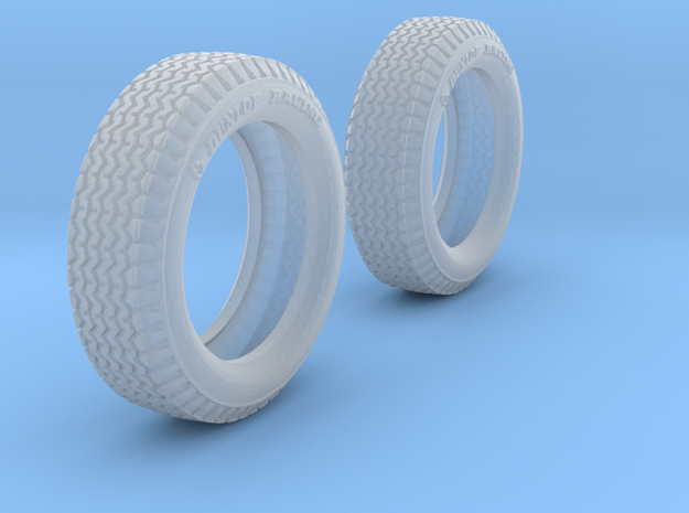 Rally Tires in Clear Ultra Fine Detail Plastic