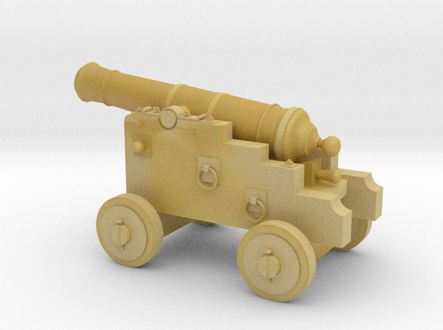 18th Century 3# Cannon-Small Naval Carriage 1/35 in Tan Fine Detail Plastic