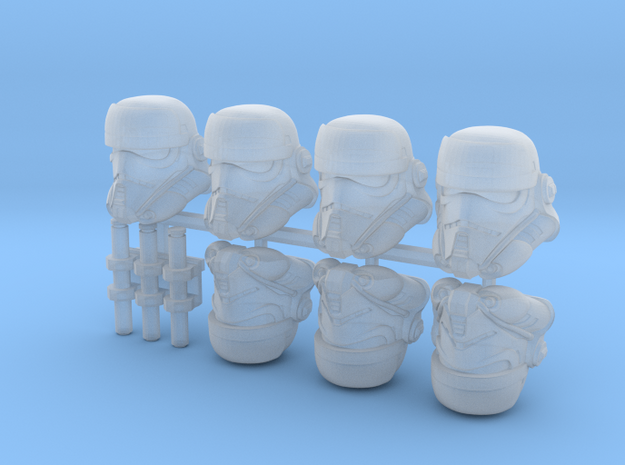 Security Buckethead Squad (x7) in Clear Ultra Fine Detail Plastic