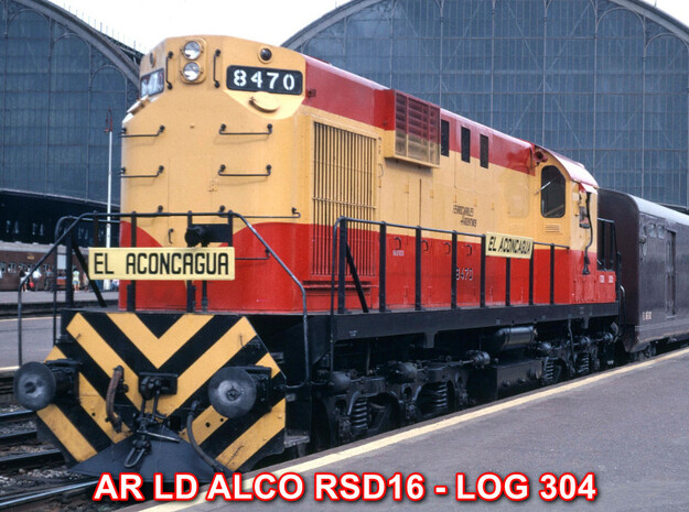 H0 D Alco RSD-16 Diesel Locomotive in Tan Fine Detail Plastic