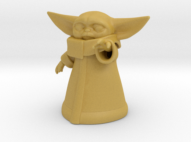 Baby Yoda (Ver.2, 37mm) in Tan Fine Detail Plastic