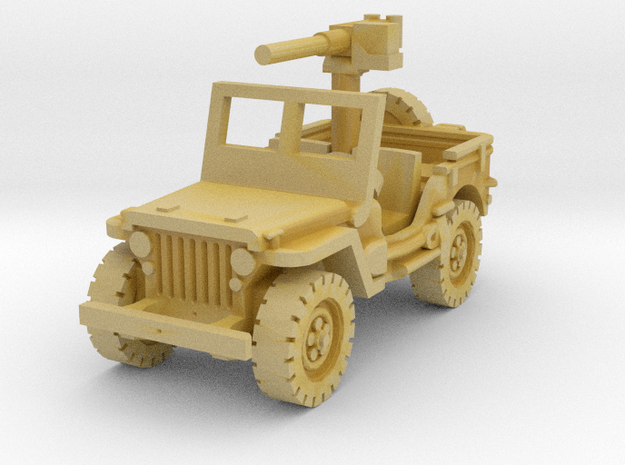 Jeep Willys 50 cal (window up) 1/285 in Tan Fine Detail Plastic