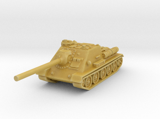 SU-100 tank 1/120 in Tan Fine Detail Plastic