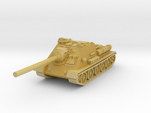 SU-100 tank 1/220 in Tan Fine Detail Plastic