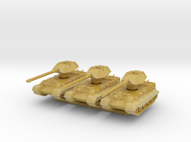 Tiger II P (x3) 1/350 in Tan Fine Detail Plastic