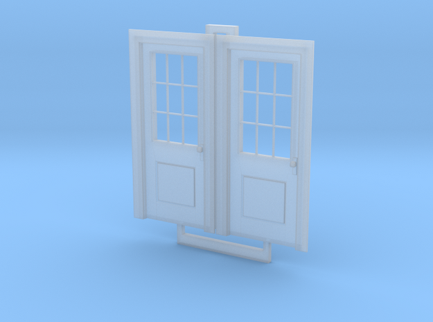 HO Doors With Knobs in Clear Ultra Fine Detail Plastic